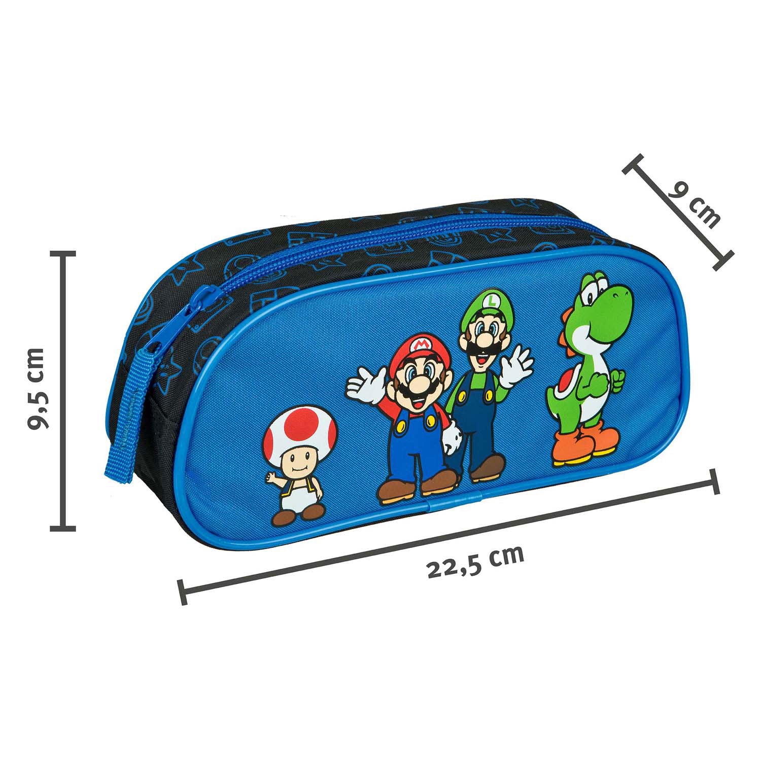 Undercover etui super mario blauw met rits