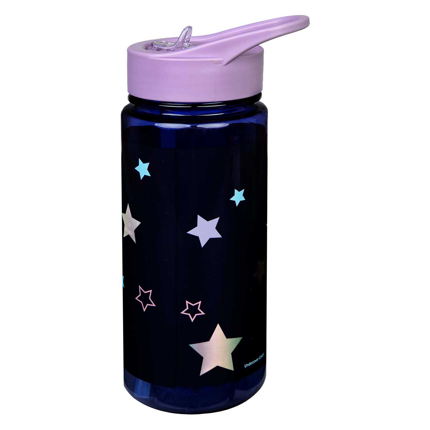 Undercover drinkfles eenhoorn 500ml met rietje en bpa-vrij kunststof.