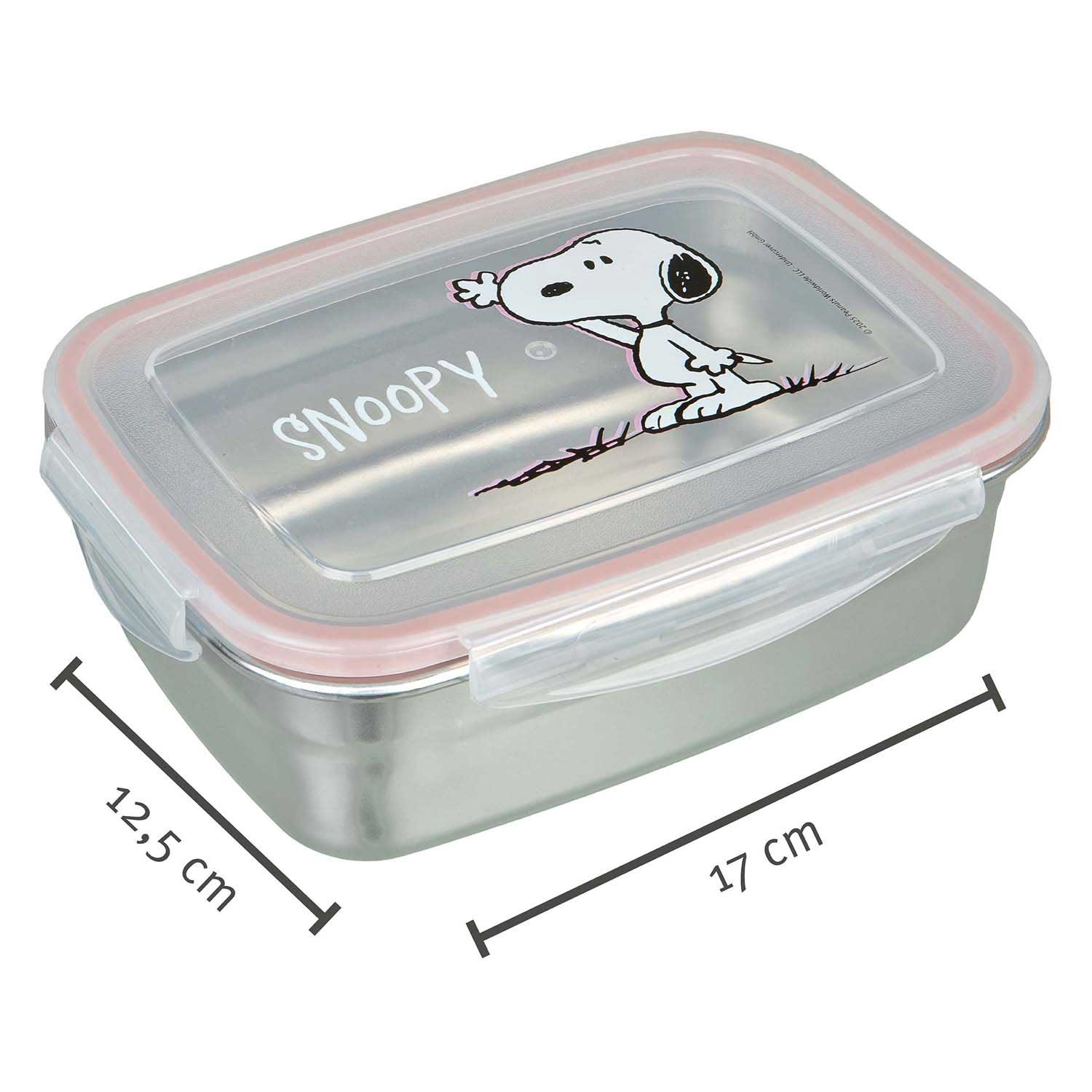 Undercover lunchbox snoopy roestvrij staal met kunststof deksel.