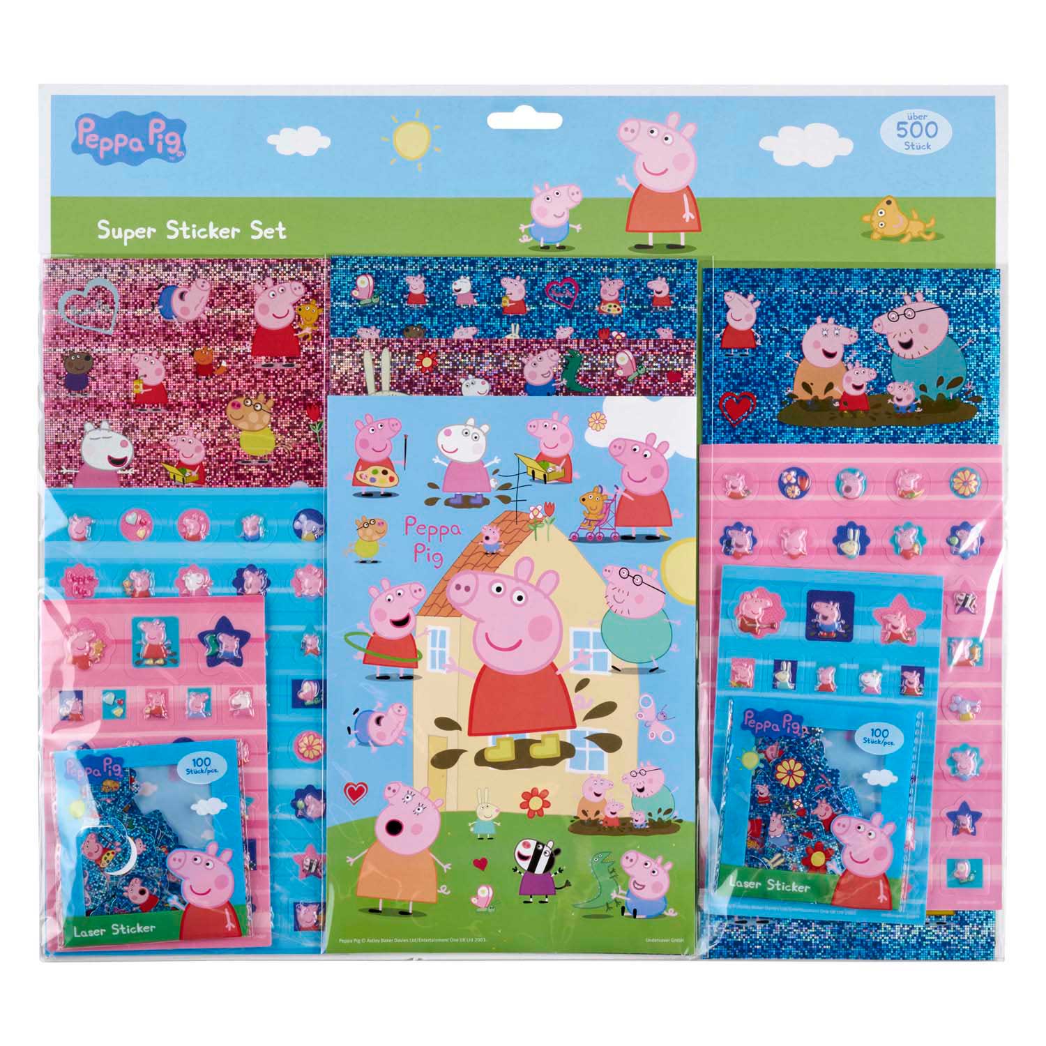 Undercover stickerset peppa pig - 500st.