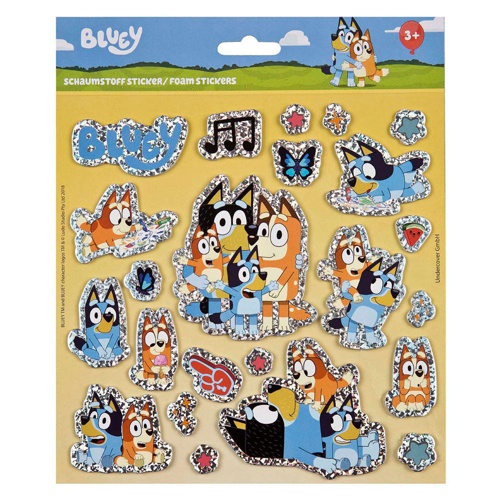Undercover foam stickers bluey