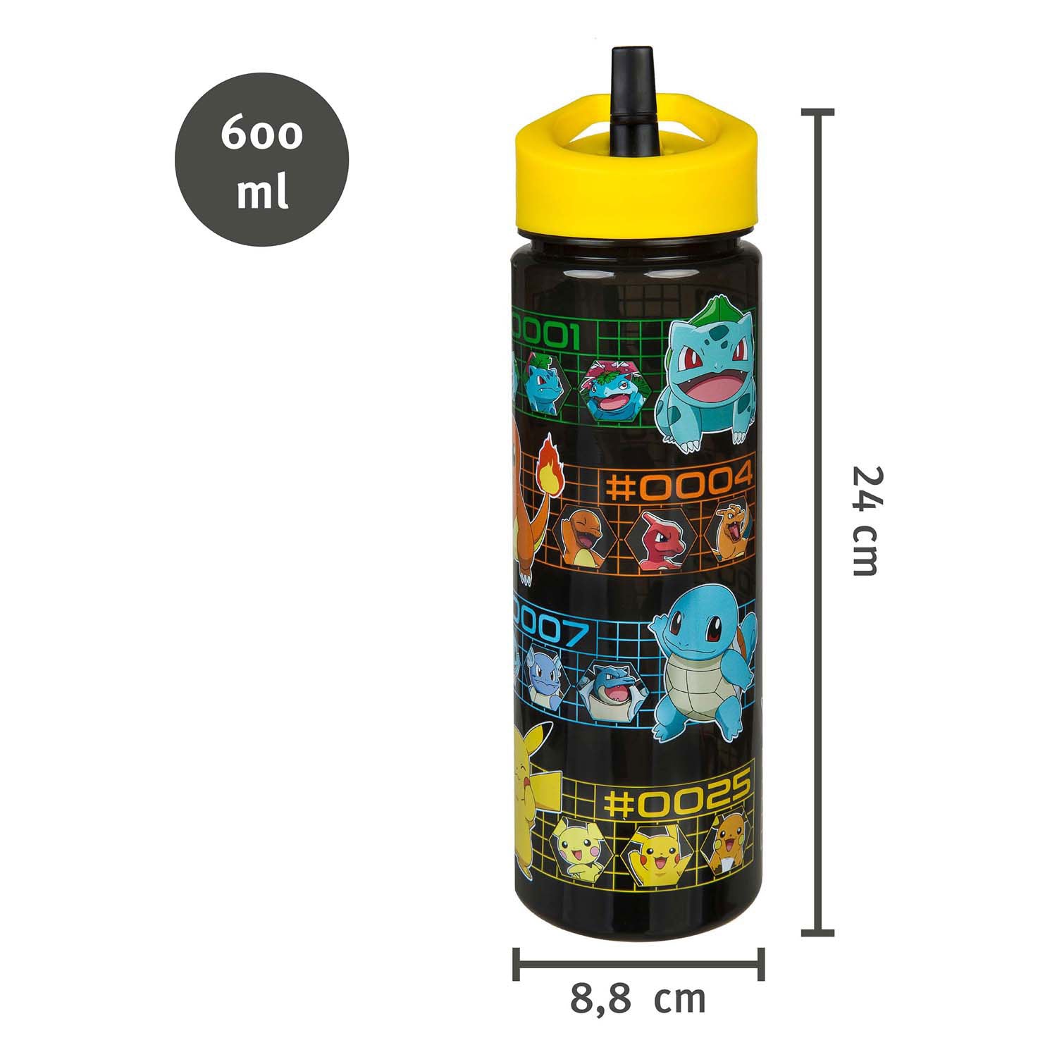 Undercover pokemon drinkfles 600 ml - kindvriendelijke waterfles.