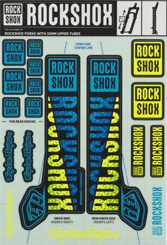 Rockshox troy lee designs decal kit f.pike lyrik yari domain revelation c. 2018
