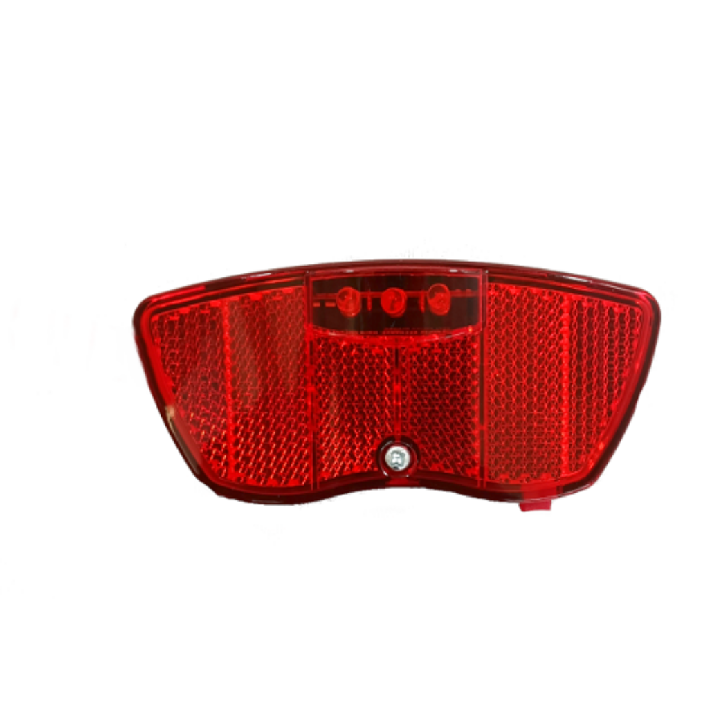 Falkx Achterlicht LED. montage 80mm incl. montagebeugel batterijen (werkplaatsverpakking)