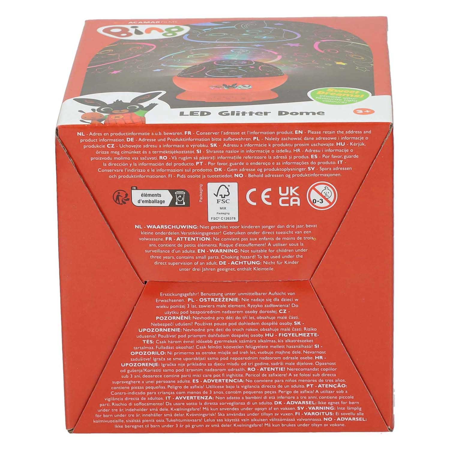 Bing led glitter dome