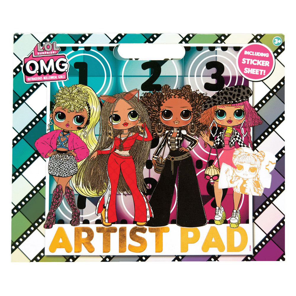 L.o.l. surprise! lol suprise! artist pad kleurboek inclusief een blad vol stickers - 3+