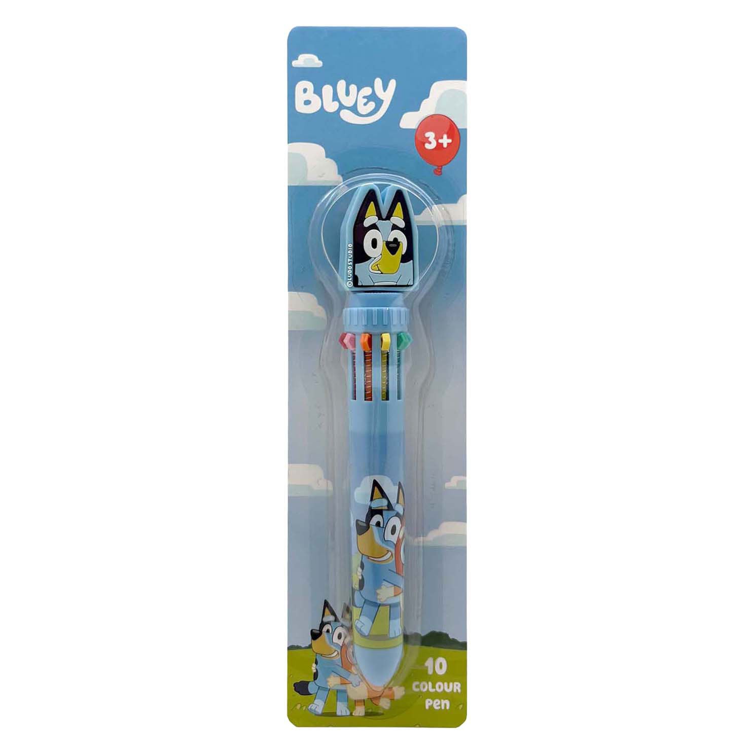 Bluey 10-kleurenpen met topper