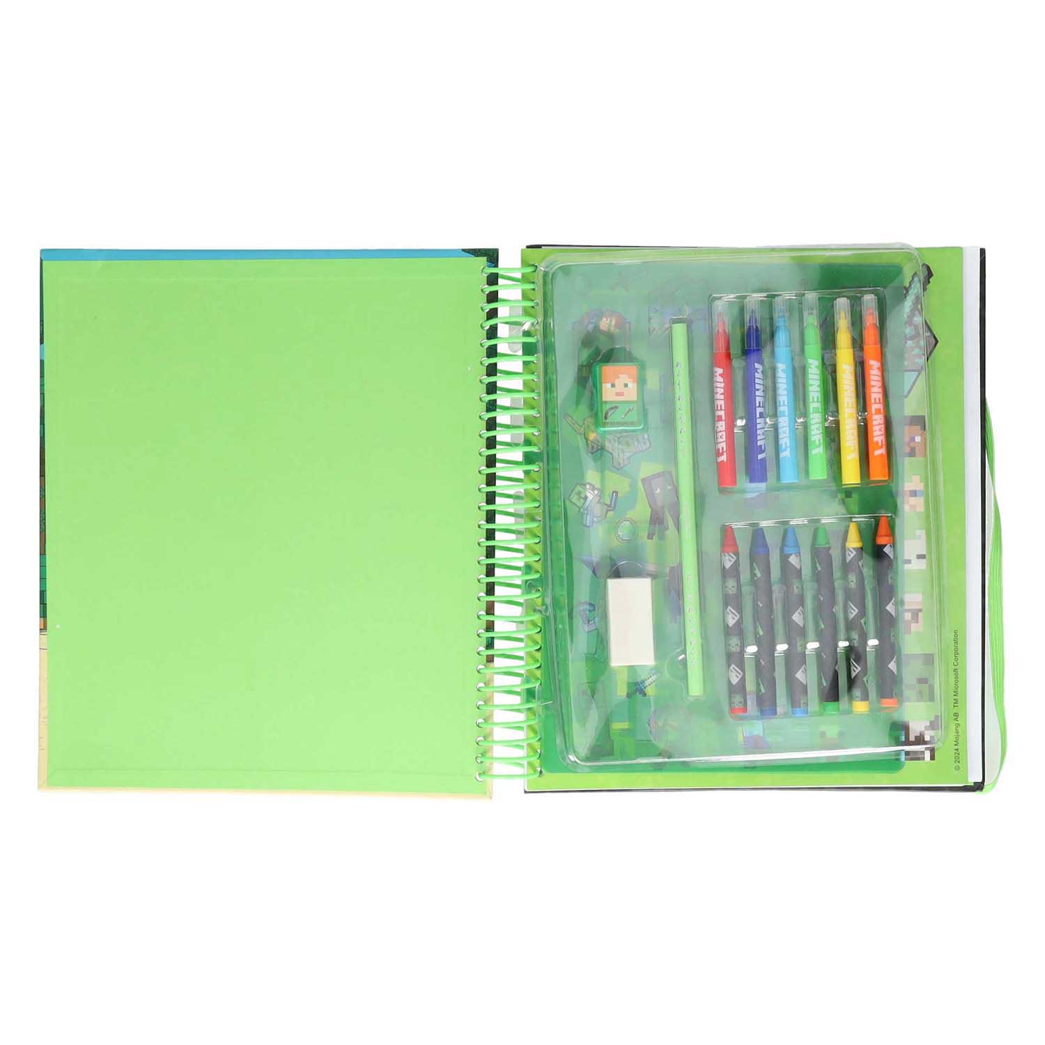 Merkloos sans marque minecraft super activiteitenboek met stickers