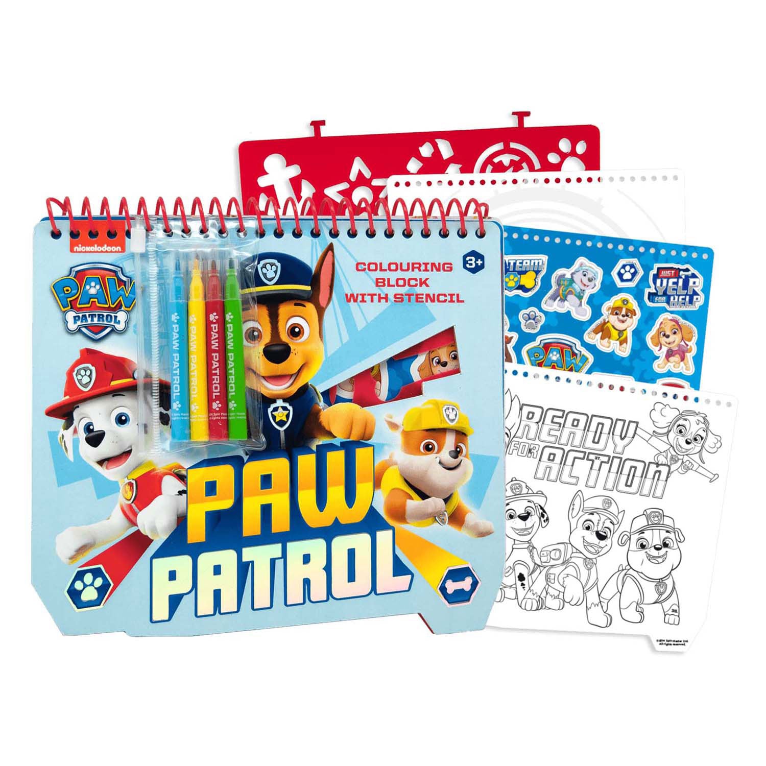 Speelgoedland paw patrol stencil tekenblok a4