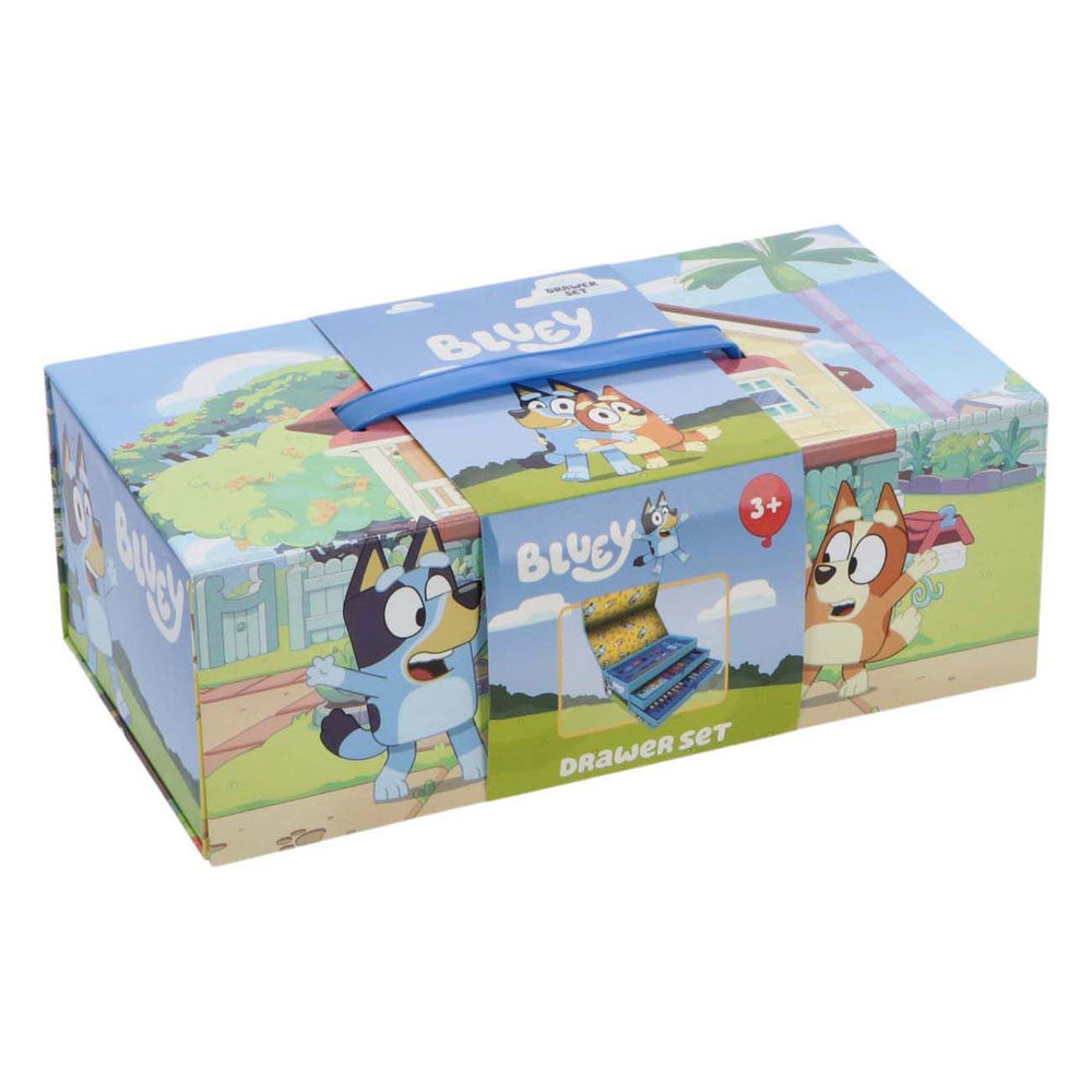 Speelgoedland bluey kleurkoffer set - 52dlg.