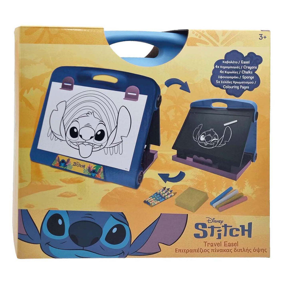 Speelgoedland stitch reis ezel voor tekenen - inclusief krijtbord en krijtjes