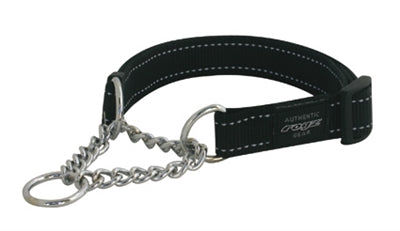 Rogz voor honden houthakker halfslip halsband zwart