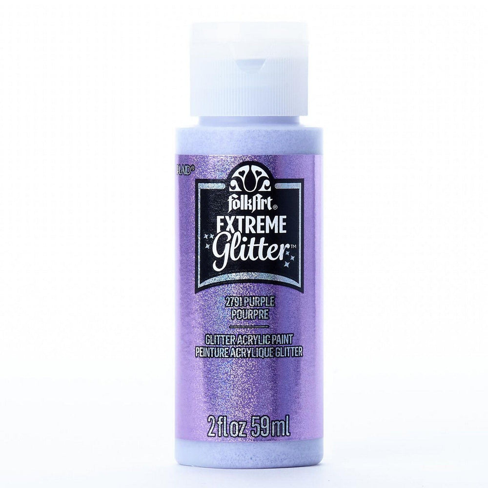 Folkart • extreme glitter acrylic paint purple 59ml