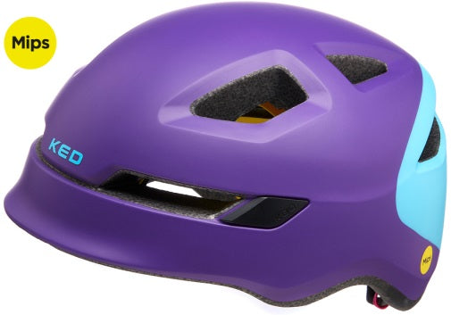 Fietshelm KED Pop Mips - klein (48-52 cm) - paars hemelsblauw