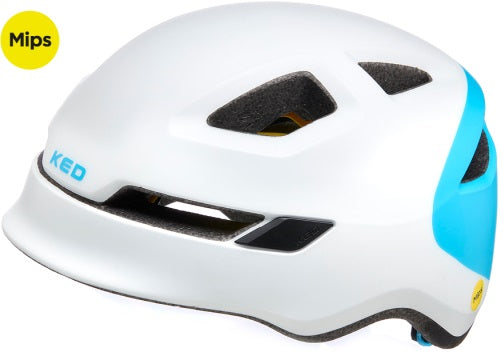 Fietshelm KED Pop Mips - klein (48-52 cm) - wit blauw