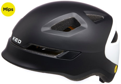Casque de vélo KED Pop Mips - moyen (52-56 cm) - noir blanc