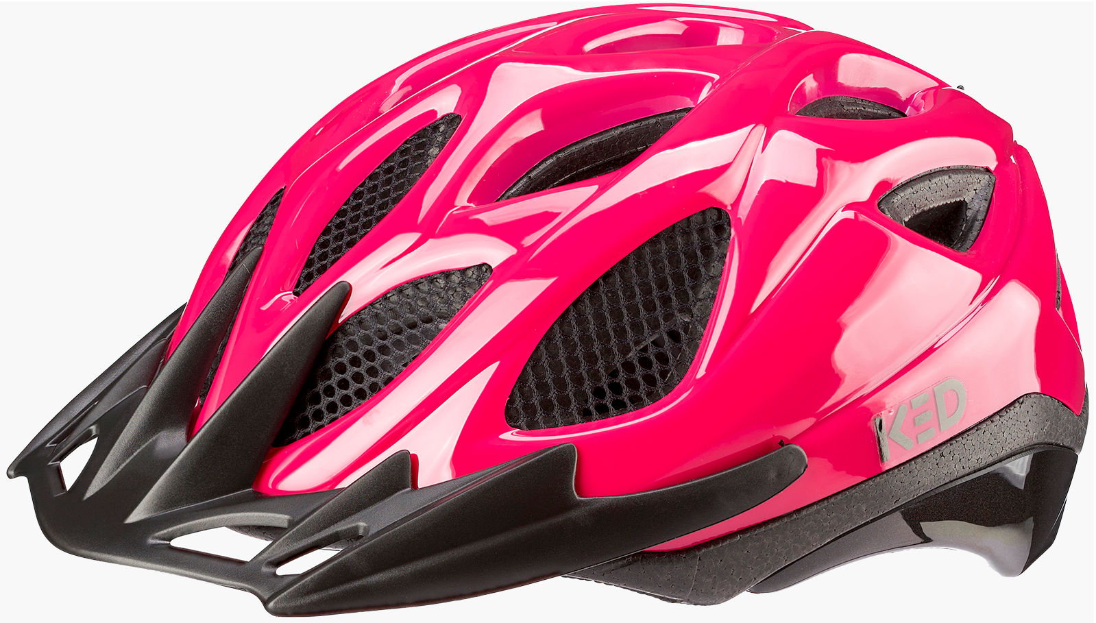 Ked fietshelm tronus m 52-56 cm - magenta zwart glanzend