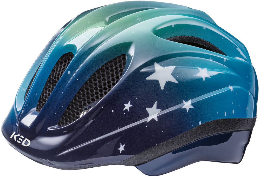 Fietshelm KED Meggy II Trend S (46-51 cm) - sterren blauw groen glanzend