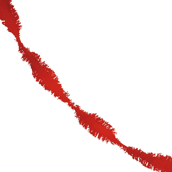 Folat twist slinger crêpepapier rood 6 meter | 24 stuks