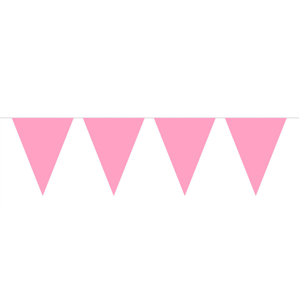 Folat bv roze mini vlaggenlijn, 3mtr.
