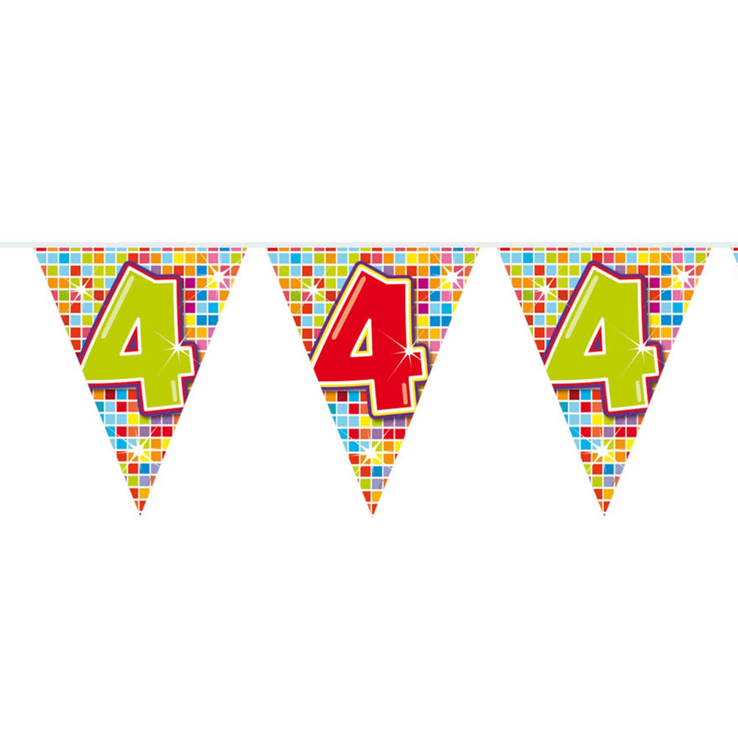 Folat mini vlaggenlijn blocks 4 jaar, 3mtr.