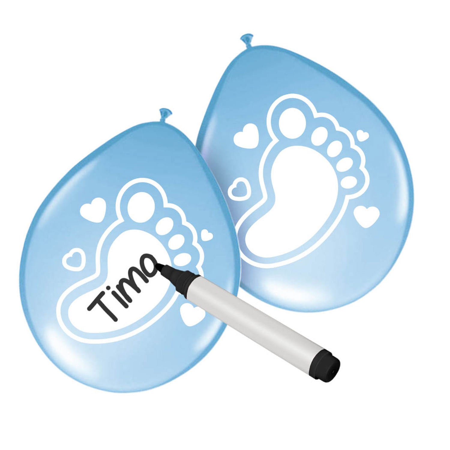 Folat BV Beschrijfbare Ballonnen Jongen Geboorte, 6st.