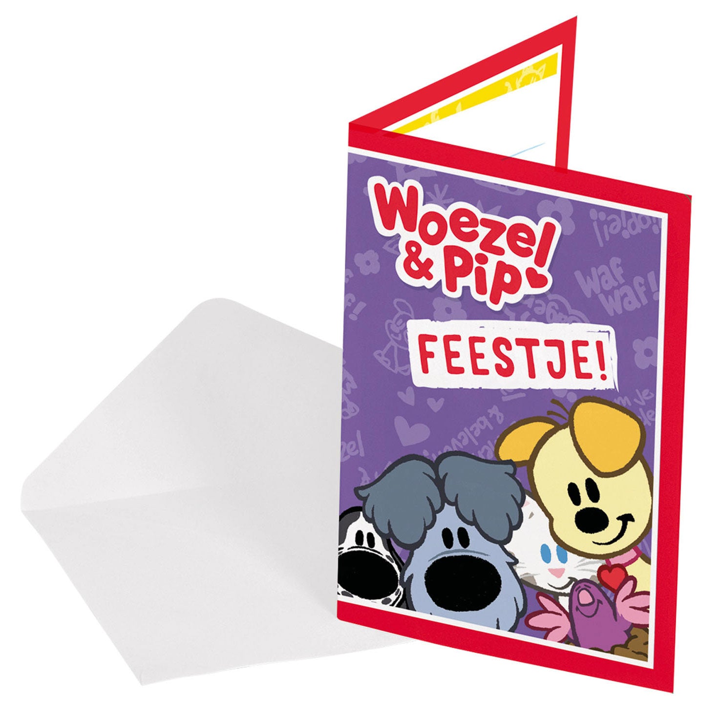 Folat woezel pip uitnodigingen, 8st.