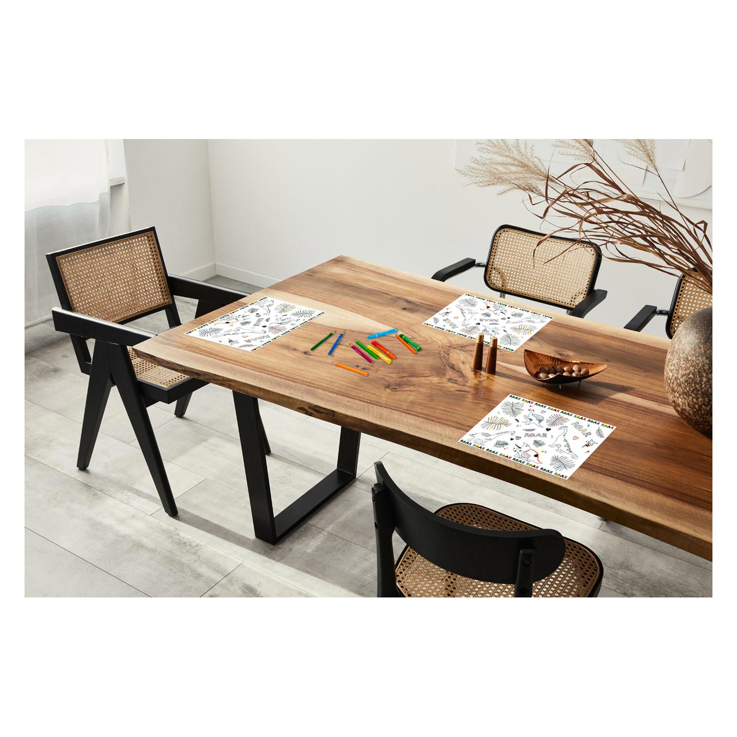 Folat bv kleurplaat placemat dino roars, 6st.