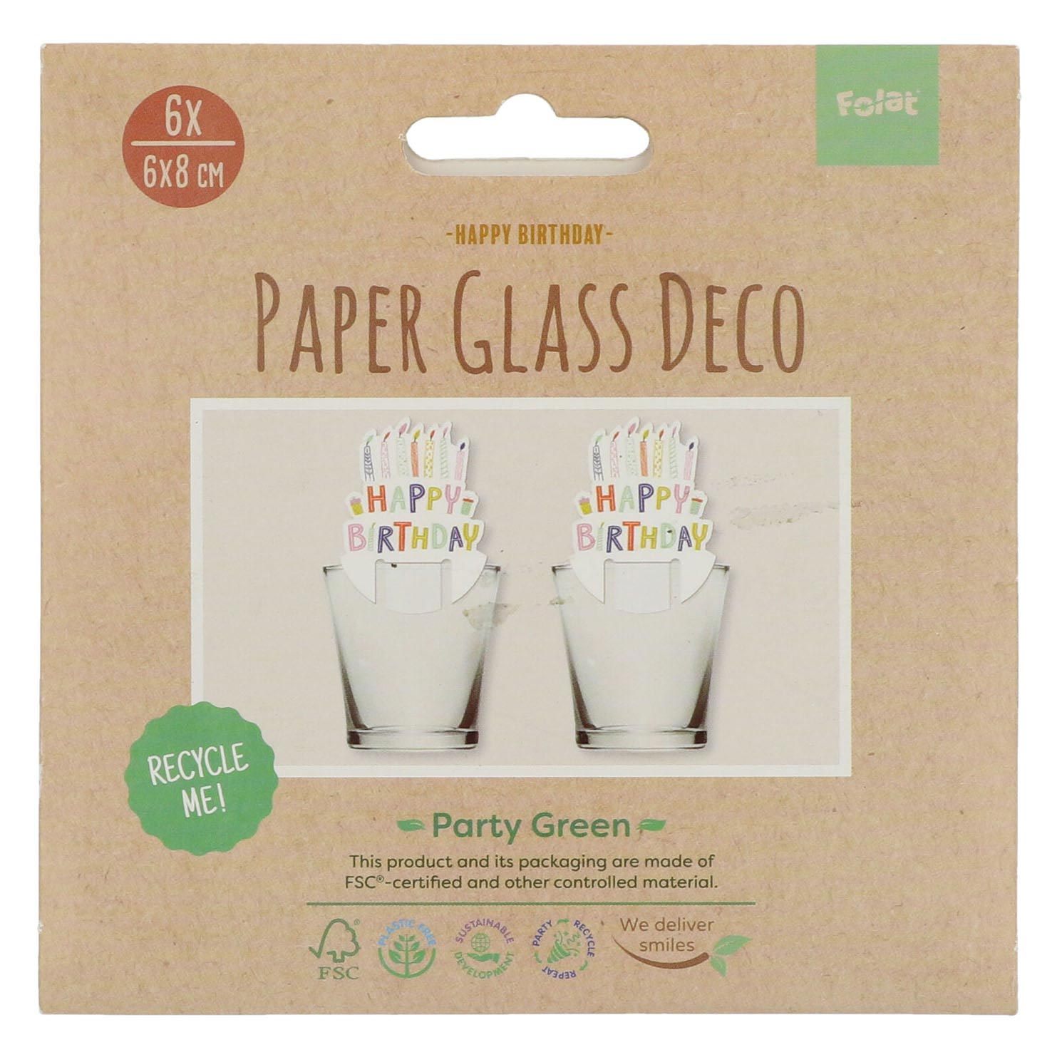 Papieren Bekertjes Eco Party 10st.