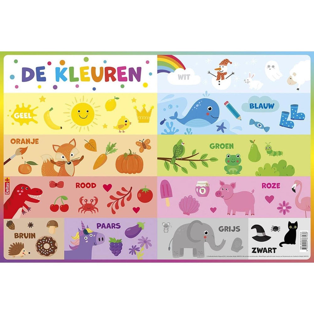 Deltas educatieve onderlegger - de kleuren 47,5x32cm