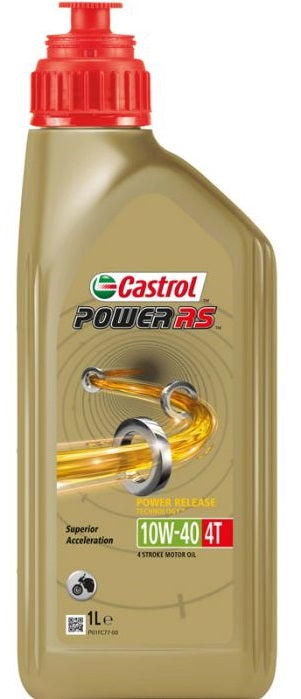 Olie castrol power rs 4t 10w-40 - fles à 1 liter