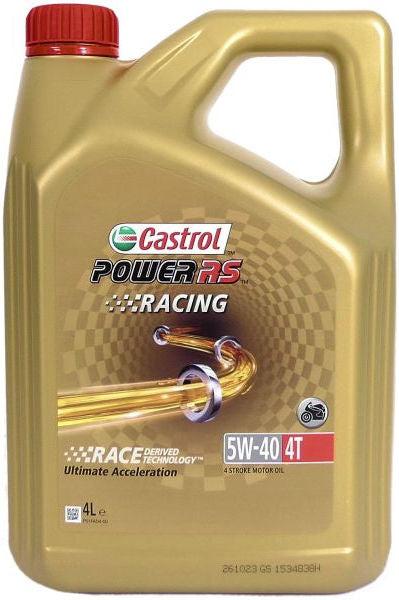 Castrol olie power rs racing 4t 5w-40 - fles à 4 liter