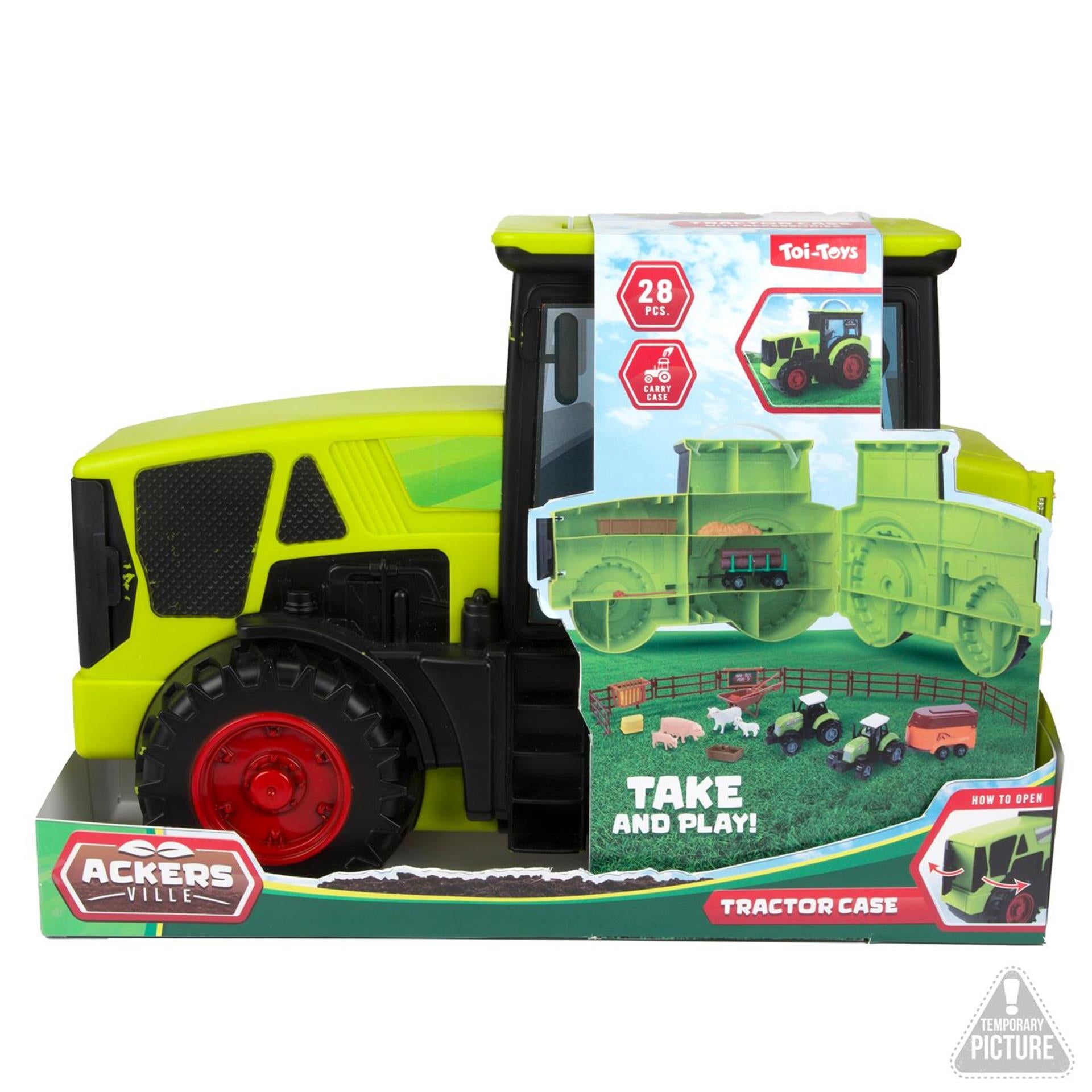 Toi-toys boerderij speelset 33-delig in tractorkoffer
