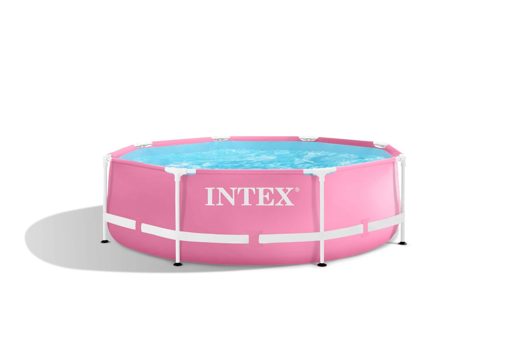 Intex roze metalen frame zwembad 244 x 76 cm