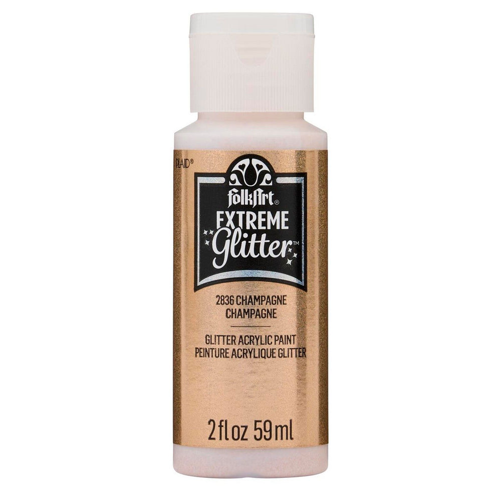Folkart • extreme glitter acrylic paint champagne 59ml