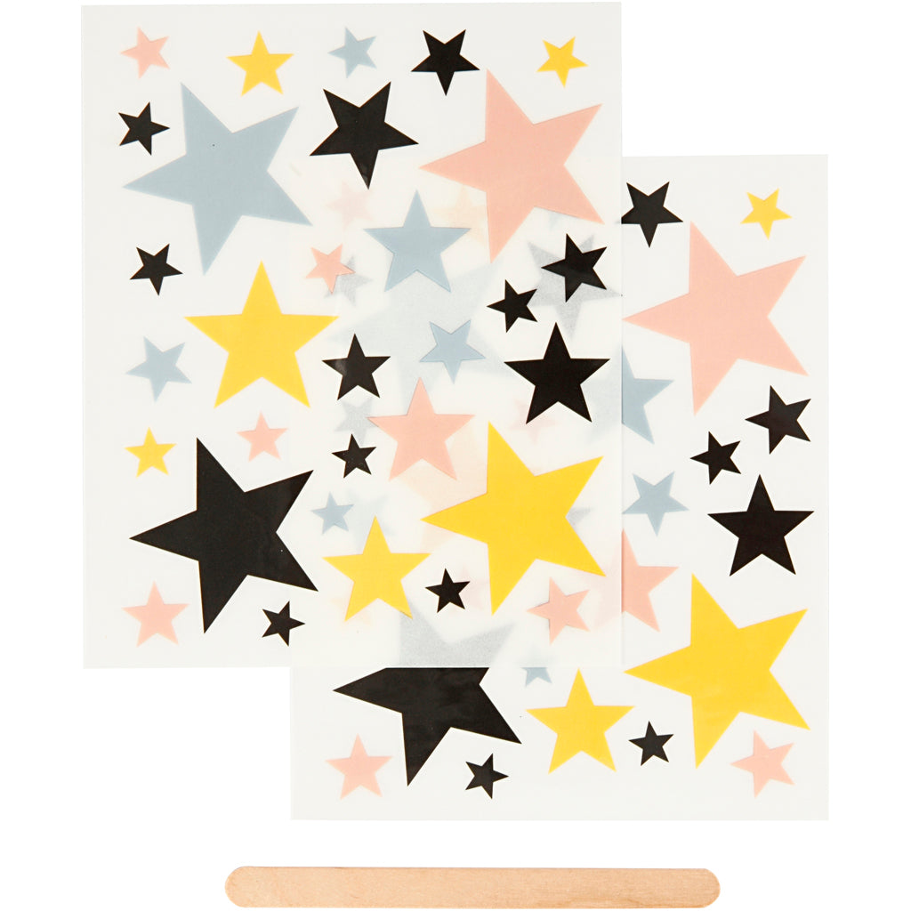 Creativ company rub-on stickers sterren, 2 zijdig