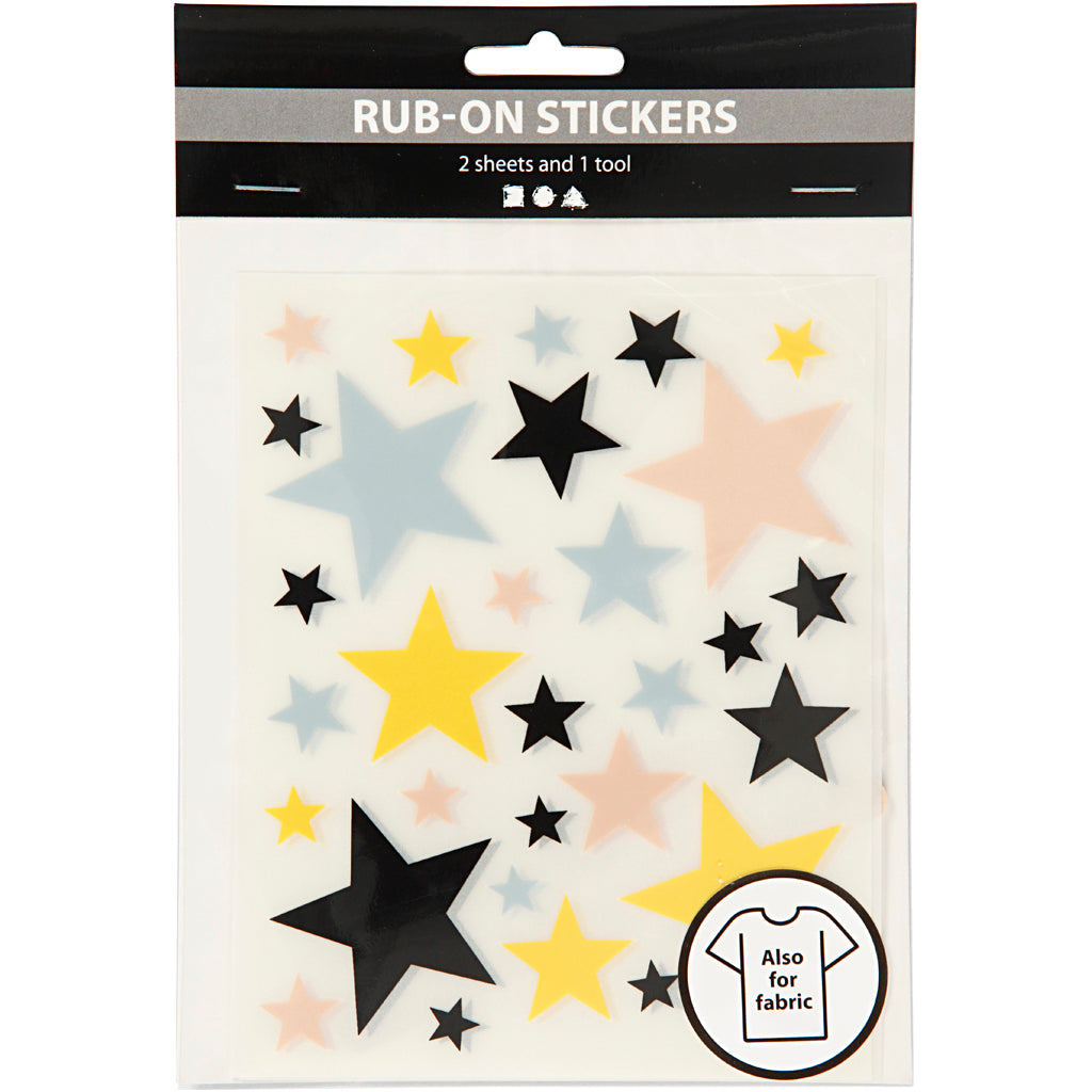 Creativ company rub-on stickers sterren, 2 zijdig