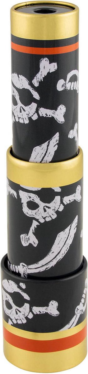 Goki telescoop piraten junior 25 cm staal zwart goud