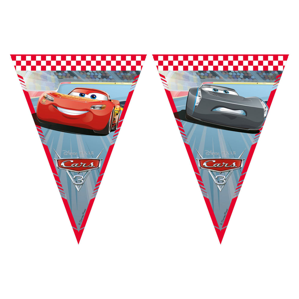 Globos papieren vlaggenlijn fsc disney cars 3, 3mtr.