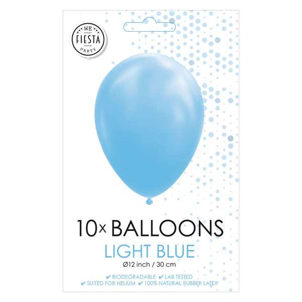 Globos balloons light blue 30cm, 10pcs.