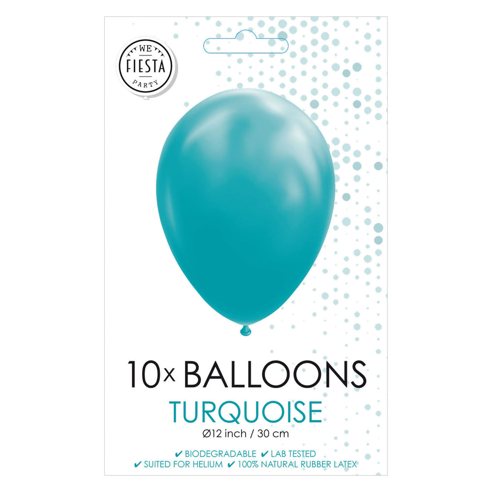 Globos ballonnen turkoois, 30cm, 10st.
