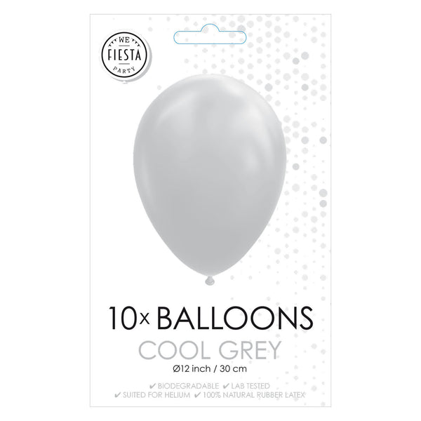 Globos balloons cool grey, 30cm, 10 pcs.
