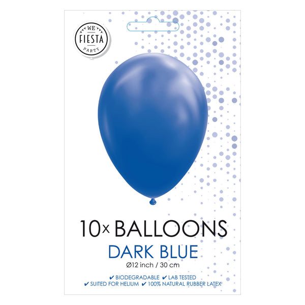 Globos dark blue balloons 30cm, 10pcs.