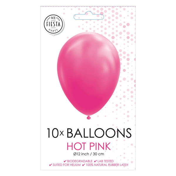 Globos balloons hot pink 30cm, 10pcs.