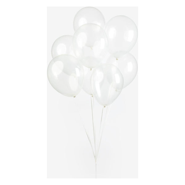 Globos transparent balloons 30cm, 10pcs.