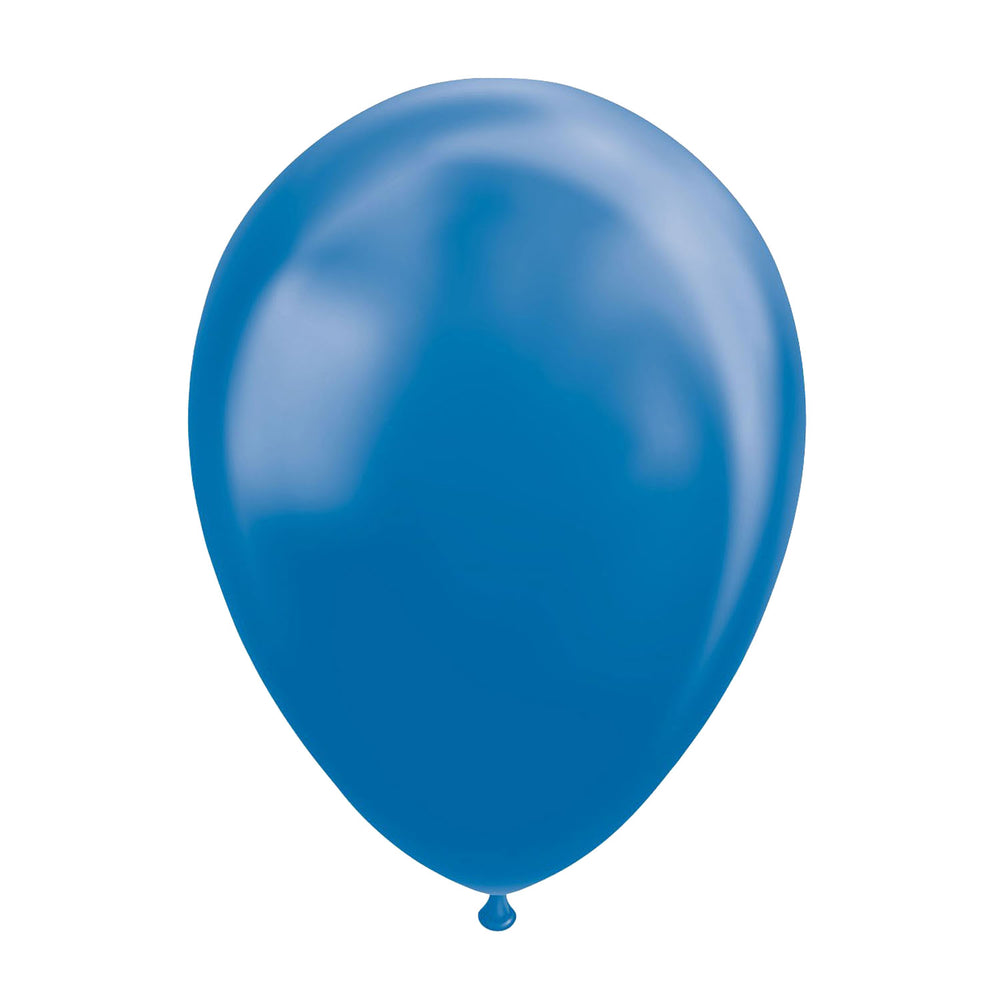 Globos ballonnen metallic blauw 30cm, 10st.