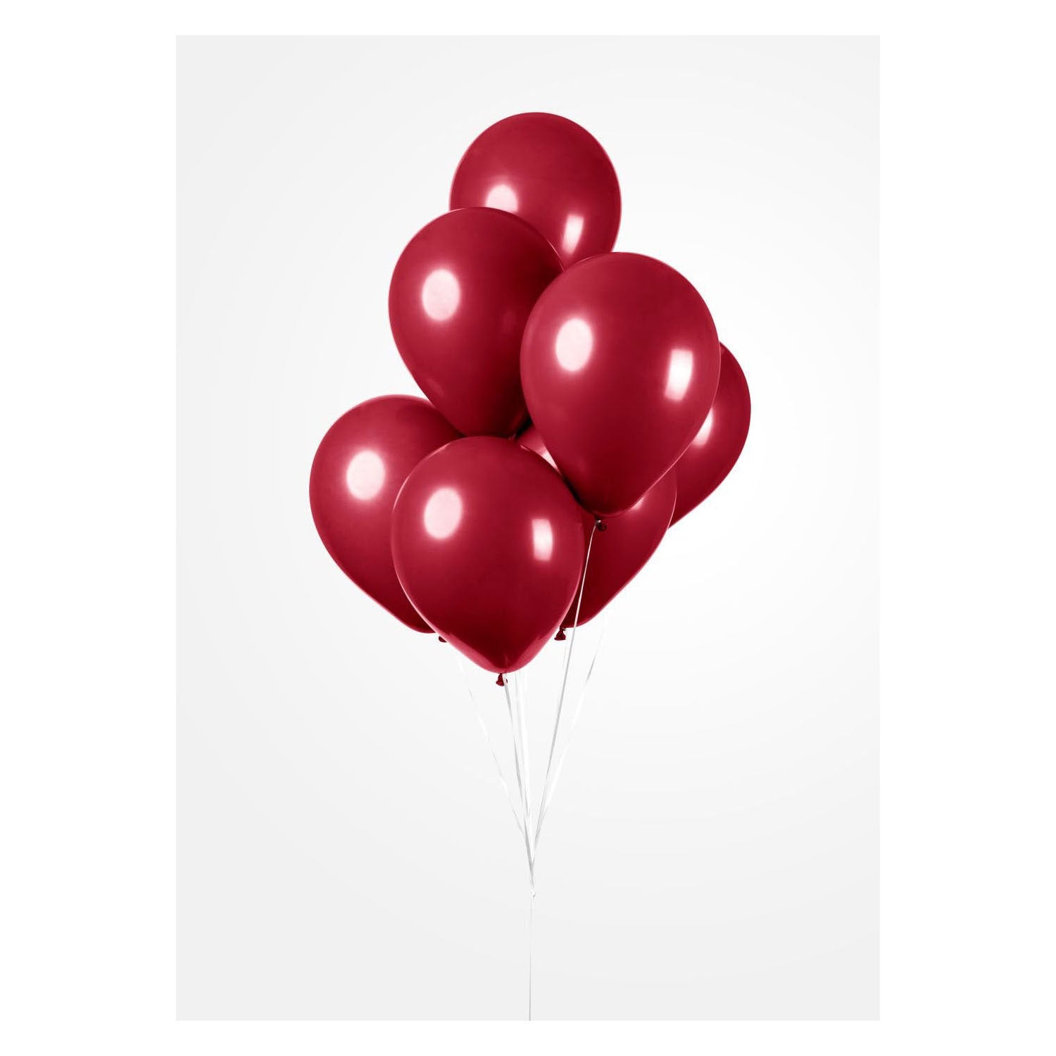 Ballonnen Metallic Bordeaux 30cm, 10st.