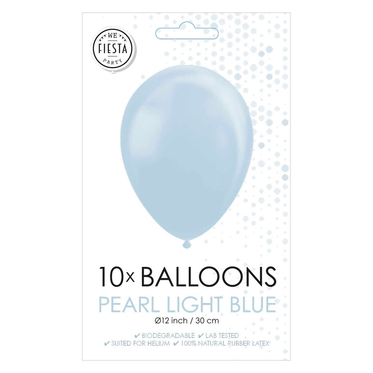 Globos ballonnen parel lichtblauw 30cm, 10st.