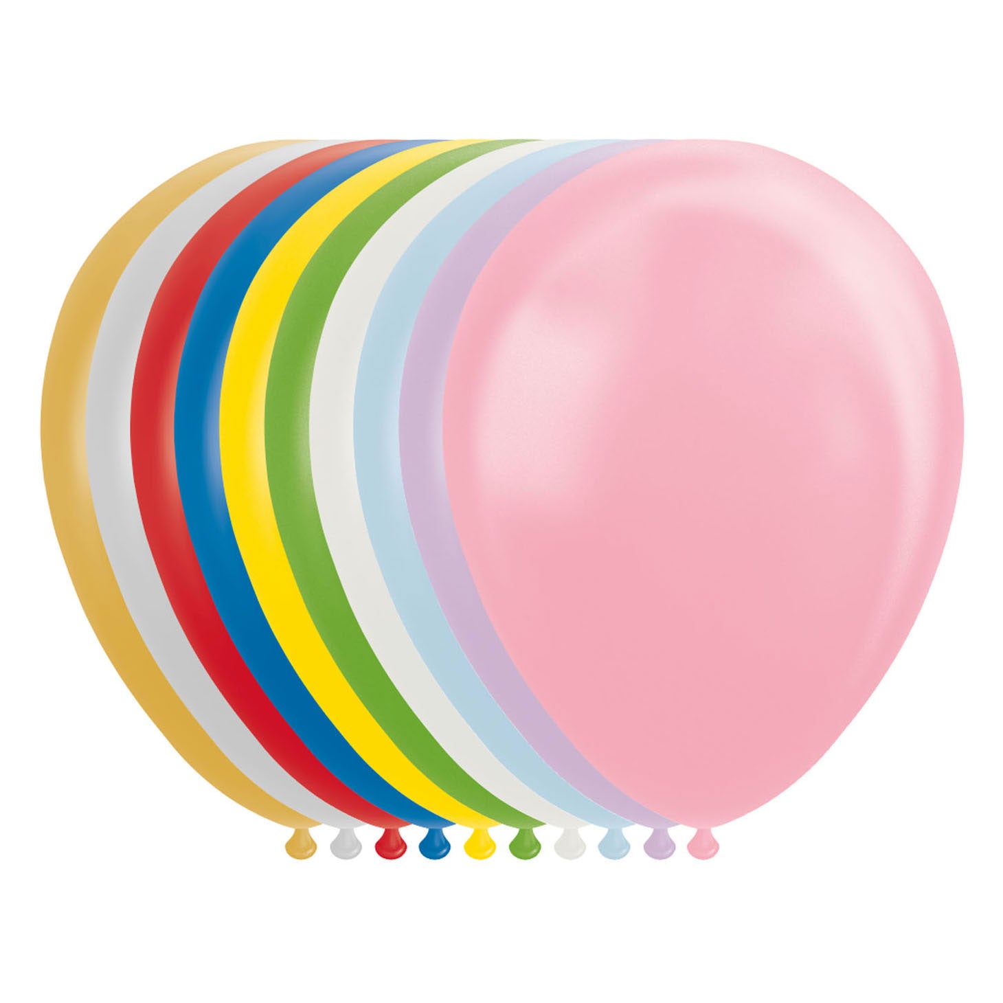 Ballonnen Metallic Parel Mix Kleuren 30cm, 100st.