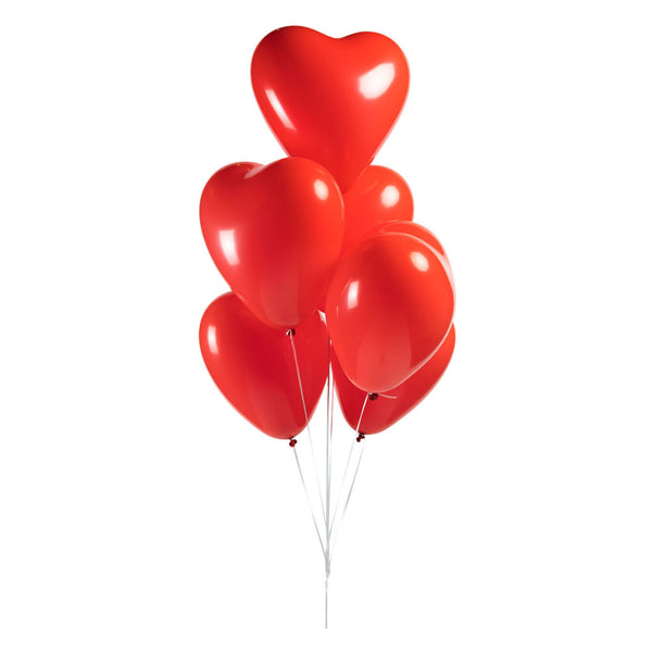 Globos balloons heart balloons red 30cm, 6 pcs.
